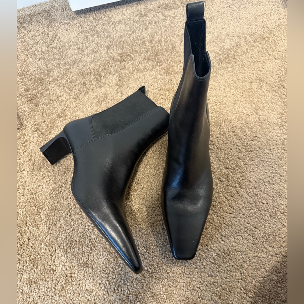 Mango leather ankle boots